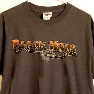 Harley Davidson Black Hills Dated 2011 Short Sleeve Tee Shirt Gray L